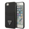 Etui Guess GUHCI8PSATPK na iPhone 7 / 8 / SE 2020 / SE 2022 hardcase - czarne Saffiano Triangle Logo Cardslot