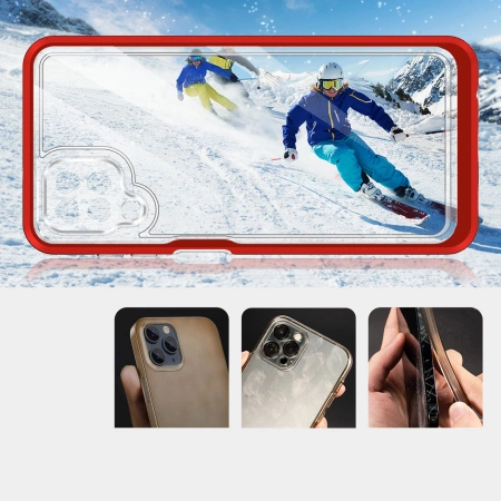 HURTEL CLEAR 3IN1 ETUI POKROWIEC DO SAMSUNG GALAXY A22 4G ŻELOWY Z RAMKĄ