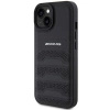 Etui AMG Leather Debossed Lines do iPhone 15 Plus - czarne