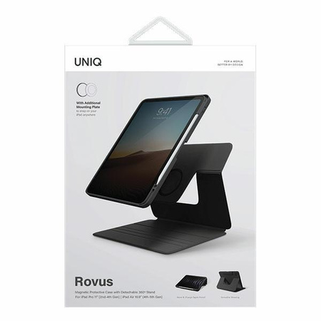 Etui Uniq Rovus na iPad Pro 11 (2021-2022) / Air 10.9" (2020-2022) - czarne Magnetic Case
