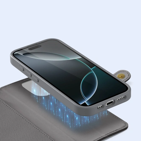 DUX DUCIS ETUI LAWA DO IPHONE 16 PRO Z ODDZIELNYM MAGNETYCZNYM PORTFELEM