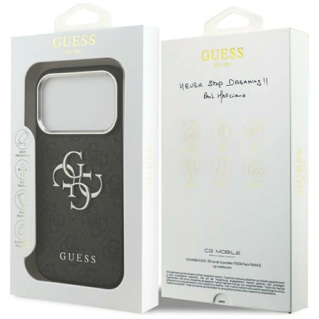 GUESS ETUI 4G BIG 4G CLASSIC LOGO DO IPHONE 17 PRO MAX LUKSUSOWA OCHRONA