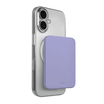 Powerbank Puro 4200mAh ultracienki kompatybilny z MagSafe USB-C - fioletowy