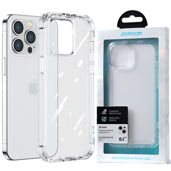 Joyroom Defender Series etui pokrowiec do iPhone 14 Pro Max pancerna obudowa z haczykami podstawką przezroczysty (JR-14H4)