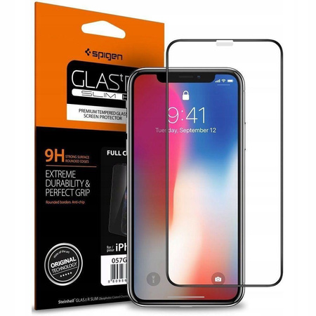 SZKŁO HARTOWANE SPIGEN GLASS FC IPHONE 11 BLACK