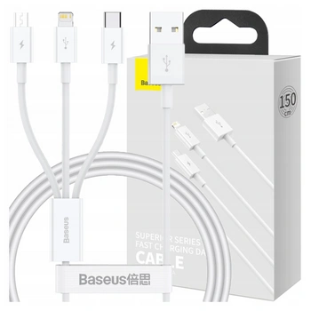 BASEUS KABEL DO LIGHTNING 3.5A DO IPHONE 12 13 14 15 1M SZYBKIE ŁADOWANIE