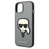 Karl Lagerfeld KLHCP14MSAPKHG iPhone 14 Plus 6,7" srebrny/silver hardcase Saffiano Karl`s Head Patch