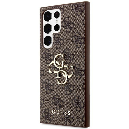Etui Guess GUHCS23L4GMGBR S23 Ultra S918 - brązowe 4G Big Metal Logo