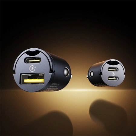 Ładowarka samochodowa Baseus Tiny Star 30W USB-A USB-C - czarna