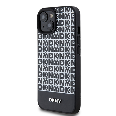 DKNY CASE HARDCASE DO IPHONE 15 14 13 DO MAGSAFE SKÓRZANE Z METALOWYM LOGO