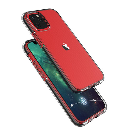 Spring Case pokrowiec żelowe etui z kolorową ramką do iPhone 12 mini czarny