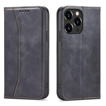 Magnet Fancy Case etui iPhone 14 Plus pokrowiec z klapką portfel podstawka czarne