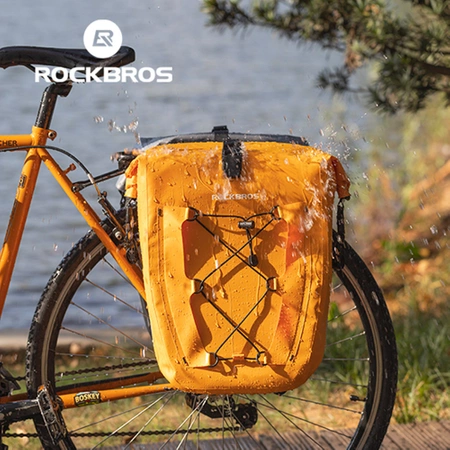 Torba rowerowa Rockbros 30140022003 wodoodporna na bagażnik - pomarańczowa