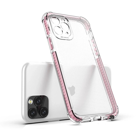 HURTEL SPRING ARMOR POKROWIEC PANCERNY DO IPHONE 12 MINI ŻELOWY Z RAMKĄ
