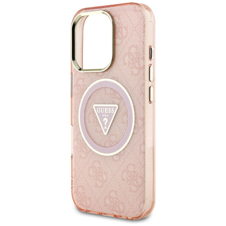 GUESS ETUI 4G CIRCLE DO IPHONE 16 PRO MAX DO MAGSAFE Z METALICZNYM