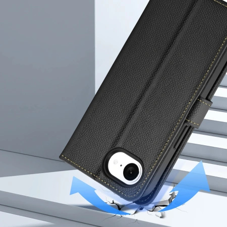 DUX DUCIS ETUI LAWA DO IPHONE 16E Z PORTFELEM ODDZIELNYM I MAGNETYCZNYM