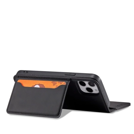HURTEL MAGNET CARD CASE DO IPHONE 12 PRO ETUI PORTFEL NA KARTY Z PODSTAWKĄ