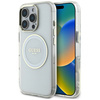 GUESS ETUI CASE IML METAL CIRCLE DO IPHONE 16 PRO DO MAGSAFE KLASYK LOGO