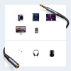 Joyroom kabel audio stereo AUX 3,5 mm mini jack(męski) - mini jack(żeński) 1.2 m czarny (SY-A09)