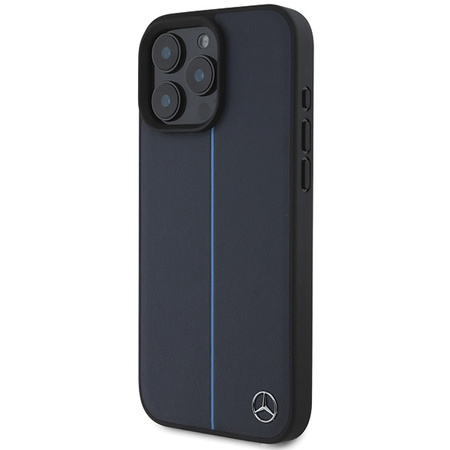 MERCEDES ETUI HARDCASE DO IPHONE 16 PRO MAX DO MAGSAFE MB BLUE LINE LEATHER