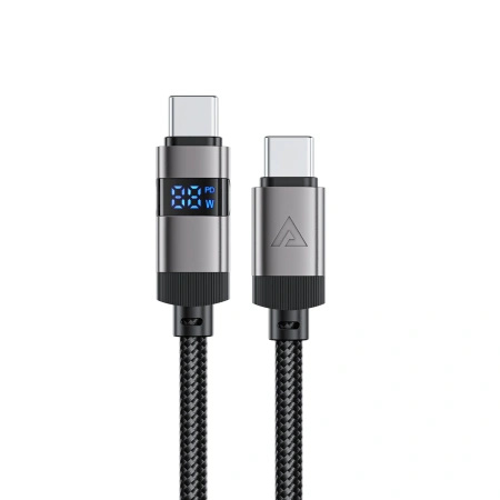 ACEFAST KABEL USB-C DO USB-C Z WYŚWIETLACZEM 66W 1.2M DO ŁADOWANIA S10 S20