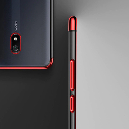 Clear Color case żelowy pokrowiec etui z metaliczną ramką Xiaomi Redmi 8A niebieski