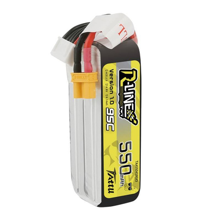 TATTU AKUMULATOR R-LINE 550MAH 14,8V 95C 4S1P DO MODELI RC Z WYSOKĄ MOCĄ