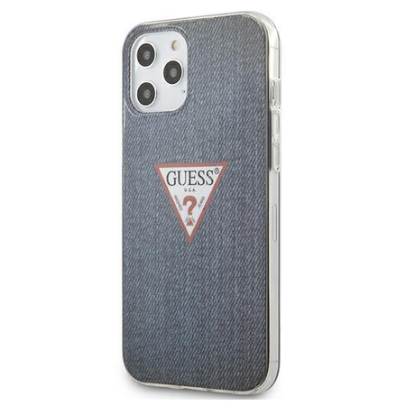 Etui Guess Jeans Collection na iPhone 12 Pro Max - granatowe