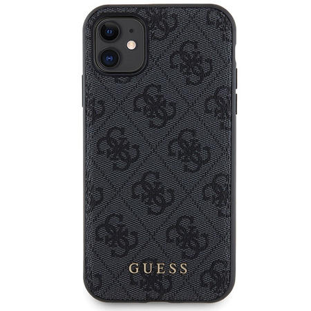 Zestaw Guess GUBPM5N614GEMGK iPhone11 6.1 hardcase + Powerbank 5000mAh MagSafe czarny/black 4G Metal Logo
