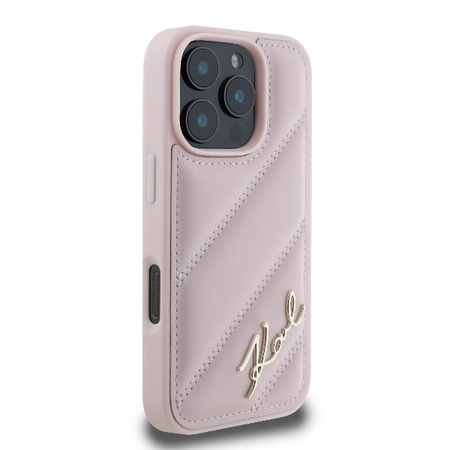 KARL LAGERFELD CASE QUILTED SIGNATURE DO IPHONE 16 PRO 6.3 Z HARDCASE