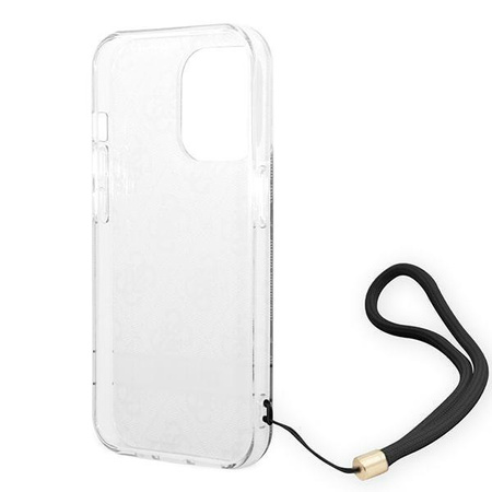 Guess GUOHCP14LH4STK iPhone 14 Pro 6,1" czarny/black hardcase 4G Print Strap