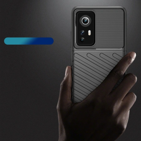 Thunder Case elastyczne pancerne etui pokrowiec Xiaomi 12/12X czarny