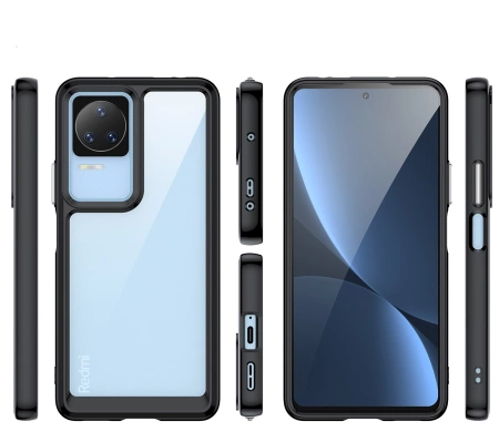 HURTEL OUTER SPACE POKROWIEC DO XIAOMI POCO F4 5G ELASTYCZNA RAMKA CZARNE
