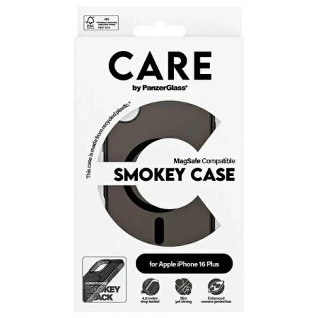 Etui CARE by PanzerGlass Flagship Case z MagSafe na iPhone 16 Plus - półprzezroczyste