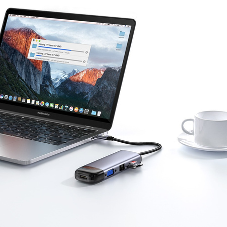 HUB do laptopa Mcdodo 10w1 USB-C RJ-45 VGA HDMI 4K do Macbook M1