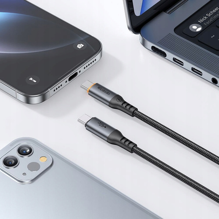 MCDODO KABEL USB-C USB-C SZYBKIE ŁADOWANIE USB TYP C 100W 1M POWER OFF LED