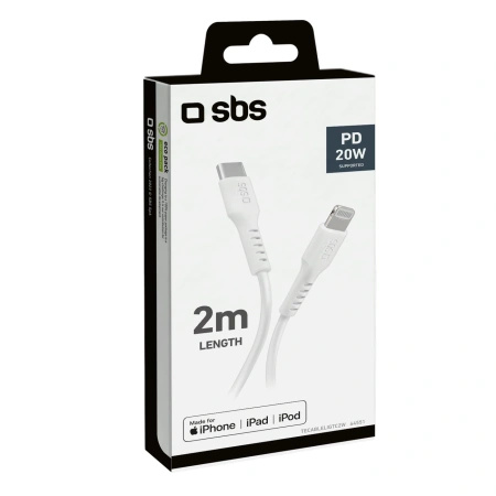 SBS KABEL USB-C DO LIGHTNING DO APPLE IPHONE 11 12 13 14 2M ZAWR. ŁADOWANIE