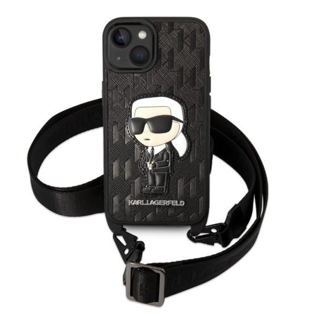 Karl Lagerfeld KLHCP14SSTKMK iPhone 14 6,1" czarny/black hardcase Monogram Ikonik Patch