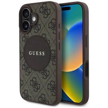 GUESS ETUI MAGNETYCZNE TPU DO MAGSAFE IPHONE 16 4G CIRCLE CLASSIC LOGO