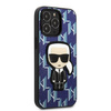 Etui Karl Lagerfeld KLHCP13XPMNIKBL na iPhone 13 Pro Max hardcase - niebieskie Monogram Ikonik Patch