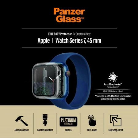 Etui PanzerGlass Full Body na Apple Watch 7 / 8 45 mm - przezroczyste