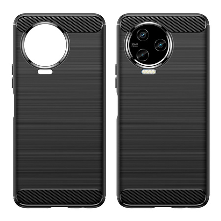 Carbon Case etui do Infinix Note 12 (2023) / Infinix Note 12 Pro elastyczny silikonowy karbonowy pokrowiec czarne