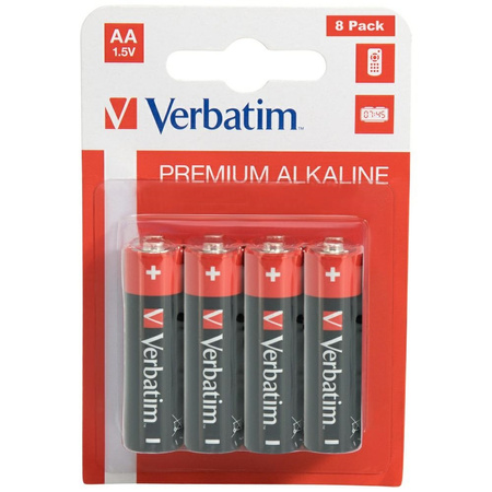 VERBATIM BATERIA ALKALICZNA AA LR6 8SZT DO ZABAWEK URZĄDZEŃ ELEKTRONICZNYCH