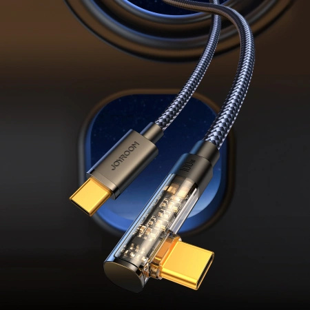 JOYROOM GAMINGOWY KABEL USB-C DO USB-C 100W 1.2M KĄTOWY DO TELEFONÓW GIER
