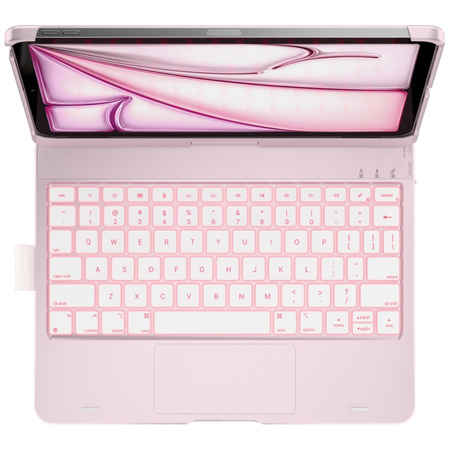 Etui Typecase Flexbook Touch             z klawiaturą do iPad Air 11" 2024/2025 jasno różowy