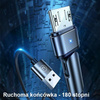 USAMS KABEL MICRO USB 2A DO ANDROID 1M OBROTOWY PLECIONY SZYBKIE ŁADOWANIE
