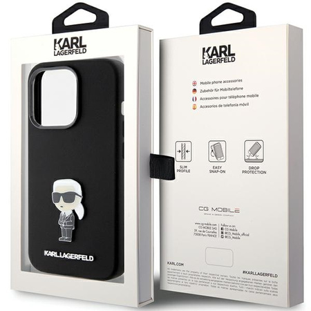 KARL LAGERFELD ETUI SILIKONOWE DO IPHONE 15 PRO 6.1 KLHCP15LSMHKNPK Z PINEM