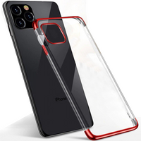 Clear Color case żelowy pokrowiec etui z metaliczną ramką Xiaomi Mi 11 czerwony