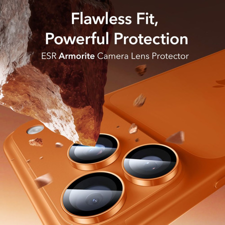 OSŁONA NA APARAT ESR ARMORITE CAMERA PROTECTOR IPHONE 14 PRO / MAX / 15 PRO / MAX / 16 PRO / MAX / 17 PRO / MAX ORANGE