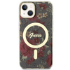 Etui Guess GUHMP14MHCFWSA na iPhone 14 Plus 6.7" zielony/khaki hardcase Flower MagSafe
